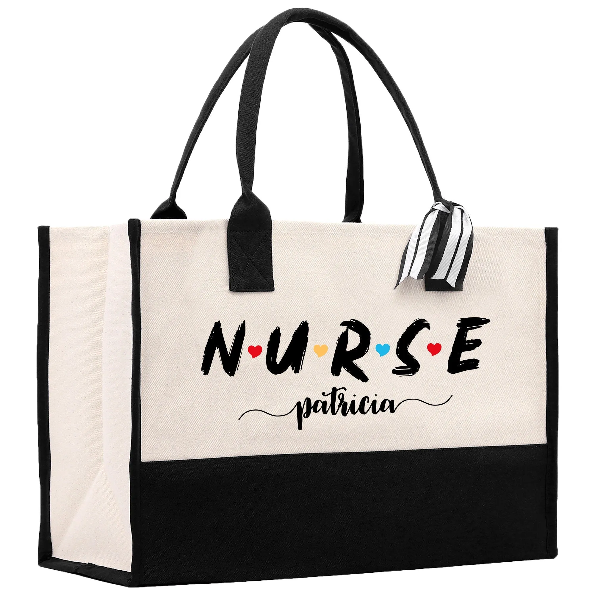 Pediatric Nurse Tote Custom Name Personalized Cotton Canvas Tote Bag Nurse Gift Future Nurse Gift Nursing Student Graduation Gift