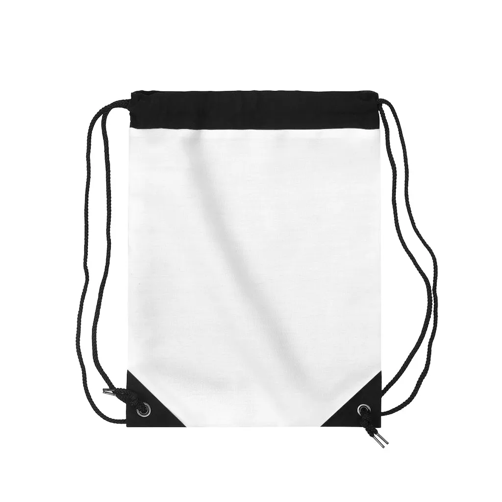 White & Gold Nordic Rebirth Drawstring Bag